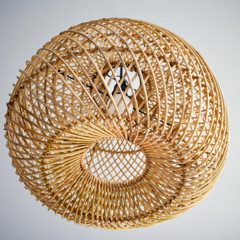 Woven Rattan Basket Pendant Light