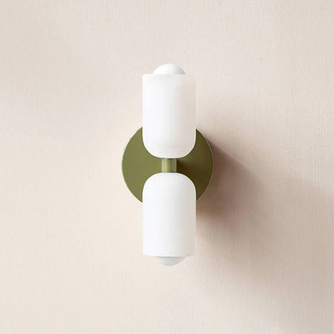 Modern Double-Light Wall Sconce with Upward and Downward Lighting for Indoor Spaces