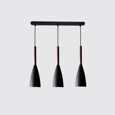 Nordic Wood and Aluminum Pendant Light for Kitchen Islands and Bedsides