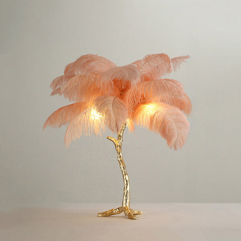 Feather Floor and Table Lamp for Bedrooms and Decorative Living Spaces