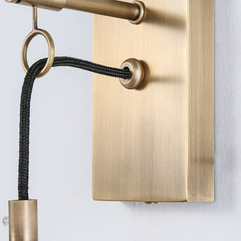 Wall Light with Copper Finish and Suspended Glass Shade