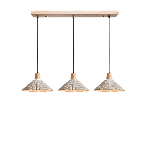 Pendant Light with Cement Shade and Wabi-Sabi Texture