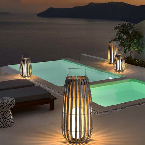 Wood Lantern-Style Light for Patios, Entryways, and Covered Spaces