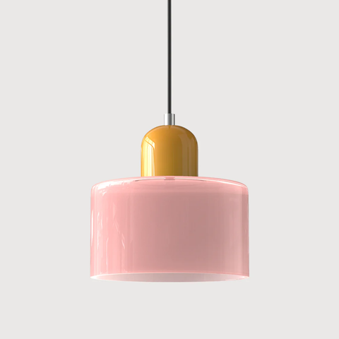 Retro Glass Pendant Light with Adjustable Cord for Ambient Lighting
