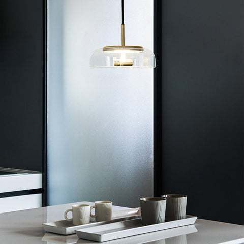 Glass LED Pendant Light with Color Options