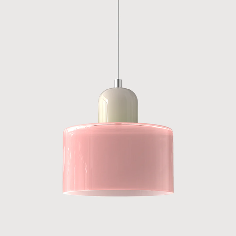 Retro Glass Pendant Light with Adjustable Cord for Ambient Lighting