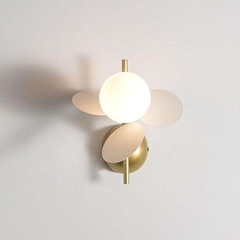Floral Brushed Metal Wall Sconce for Bedrooms and Children's Rooms