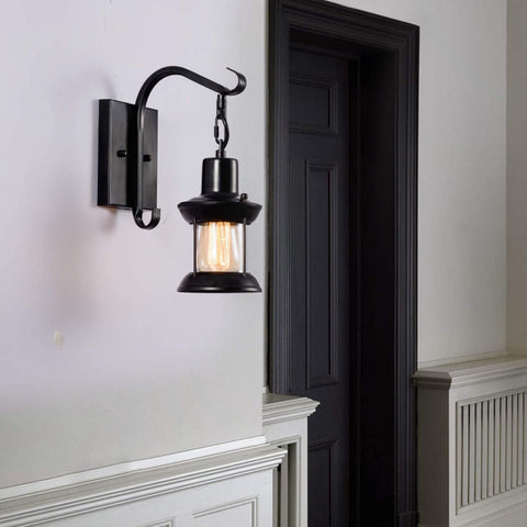 Industrial Metal Wall Sconce for Bedroom and Living Room Lighting