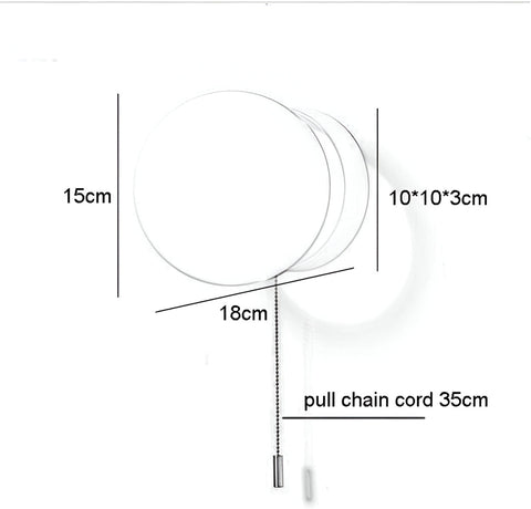 Wall Light with Pull Cord and Frosted Globe Shade