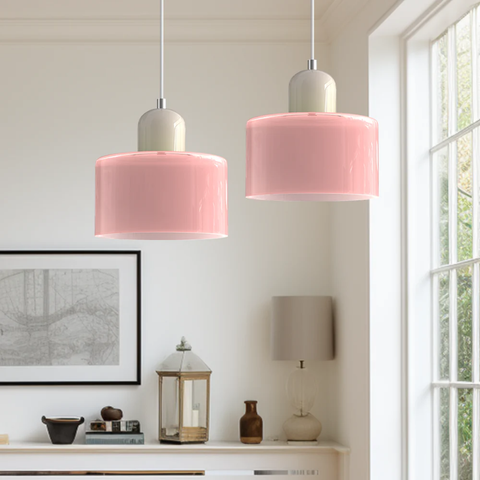 Retro Glass Pendant Light with Adjustable Cord for Ambient Lighting