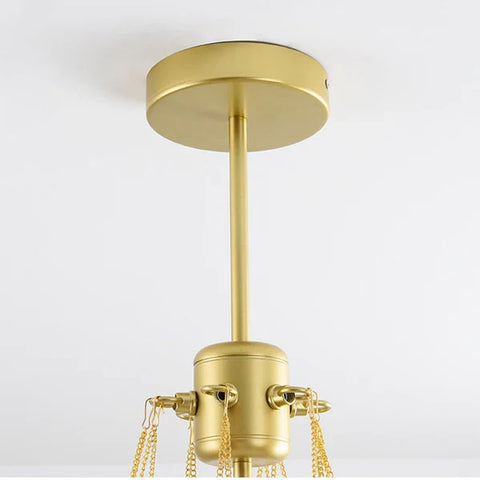 Frosted Glass Bubble Chandelier with Metal Frame