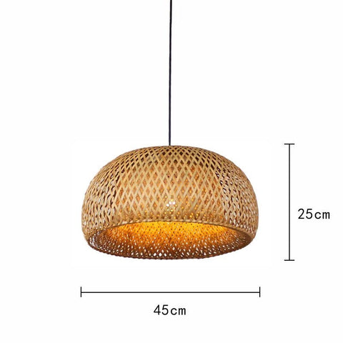 Woven Bamboo Ceiling and Pendant Light for Dining and Living Rooms