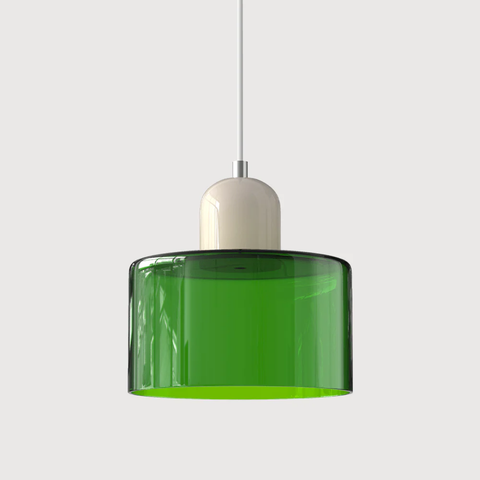 Retro Glass Pendant Light with Adjustable Cord for Ambient Lighting