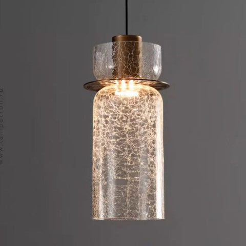 Crackled Glass Pendant Light for Kitchen Islands and Dining Rooms