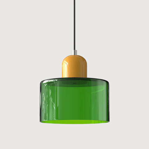Retro Glass Pendant Light with Adjustable Cord for Ambient Lighting