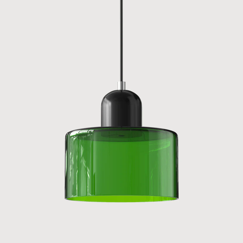 Retro Glass Pendant Light with Adjustable Cord for Ambient Lighting