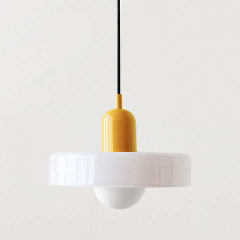 Bauhaus Glass Pendant Light with Adjustable Suspension for Modern Interiors