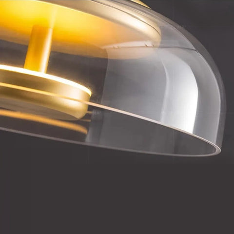 Contemporary Glass Disc Pendant Light for Kitchens and Dining Rooms