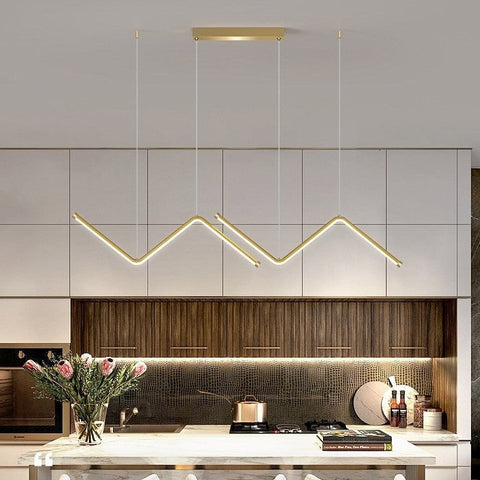 Linear LED Pendant Light for Kitchen Island and Dining Room Lighting
