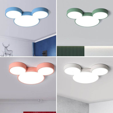 Cartoon Mouse-Ear LED Flush Mount Ceiling Light — product view