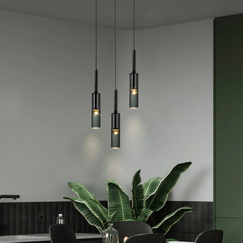 Smoked Glass Bottle Pendant Light for Kitchen Islands and Bedside Use