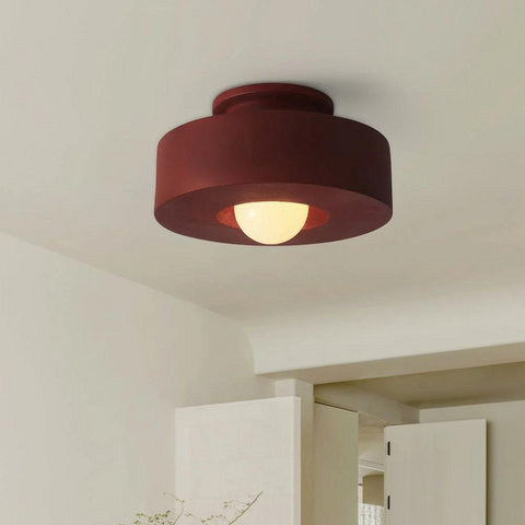 Ceiling Light with Layered Resin Form and Nordic LED Design