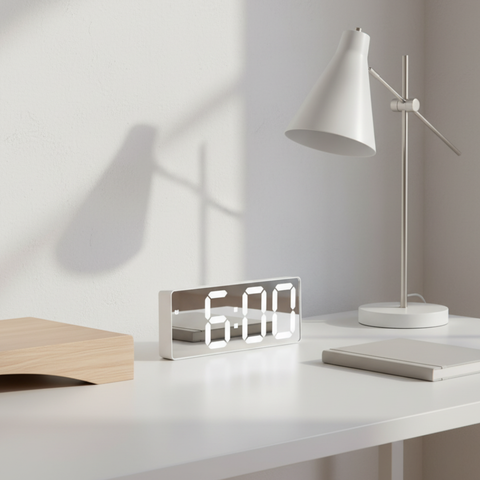 Digital Alarm Clock with LED Time and Temperature Display