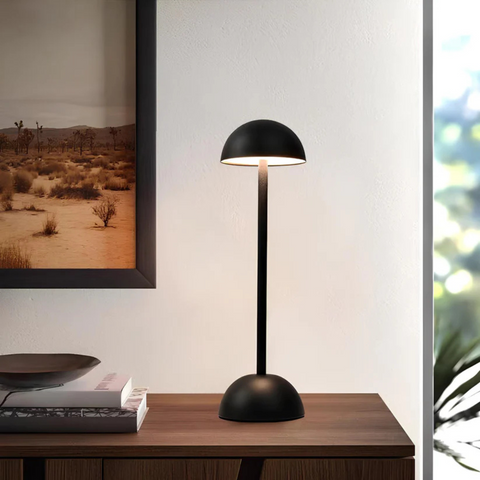 Rechargeable LED Table Lamp with Dome Shade and Touch Control