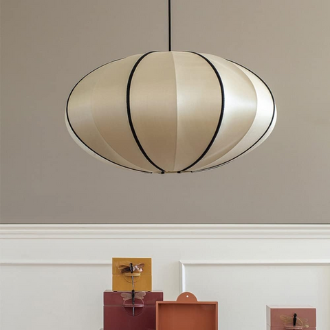 Pendant Light with Silk Veil Shade