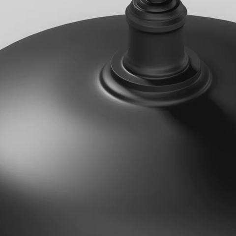 Ceiling Light with Semi-Flush Metal Dome for Outdoor Porches