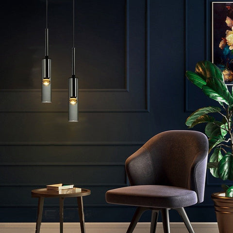 Smoked Glass Bottle Pendant Light for Kitchen Islands and Bedside Use