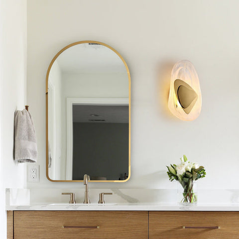 Wall Light with Sculptural Water-Ripple Diffuser
