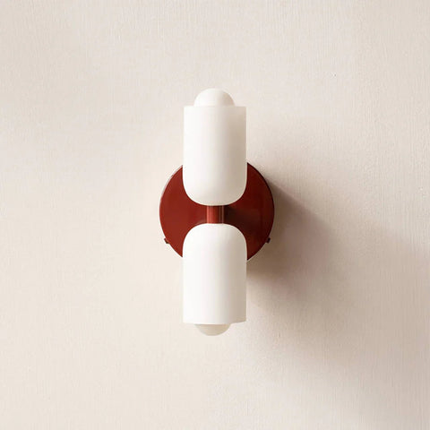 Modern Double-Light Wall Sconce with Upward and Downward Lighting for Indoor Spaces