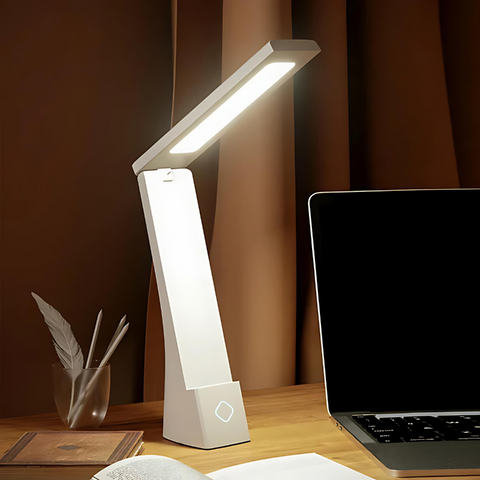 Foldable LED Desk Lamp with Touch Control and Adjustable Slim Modern Design