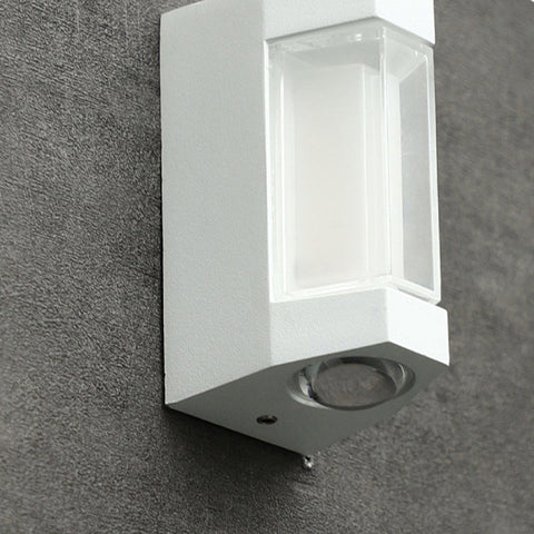 Rectangular LED Outdoor Wall Light with Up-and-Down Glow for Patios