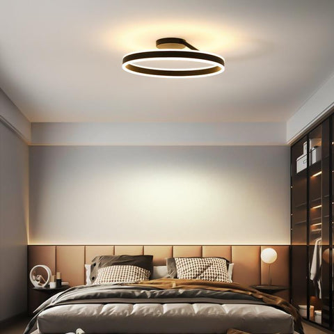 Round LED Flush Mount Ceiling Light for Bedroom and Hallway Lighting
