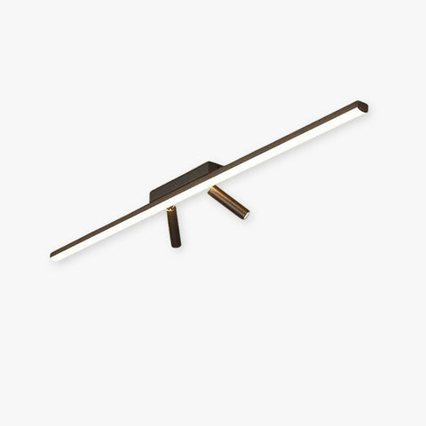 Linear LED Ceiling Light with Adjustable Spotlights for Living Rooms