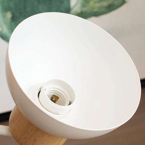 Wall Light with Wood and Iron Shade