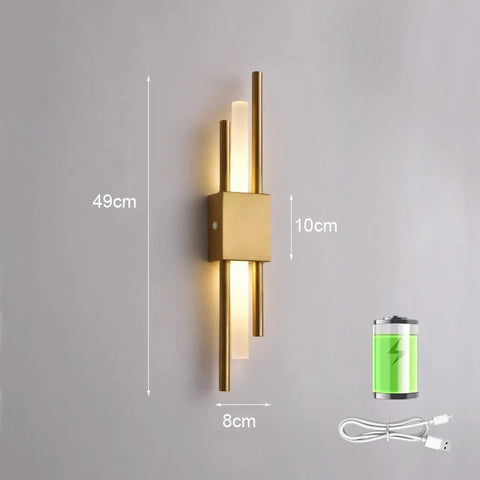 Modern LED Wall Sconce with Staggered Rod Design