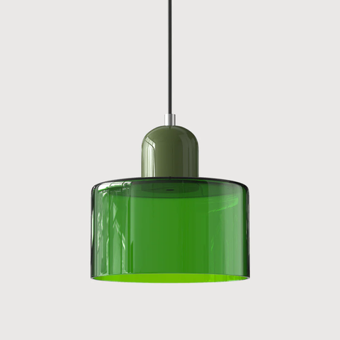 Retro Glass Pendant Light with Adjustable Cord for Ambient Lighting