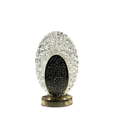Peacock-Inspired LED Table Lamp with Decorative Textured Design, USB Rechargeable Battery and Adjustable Brightness