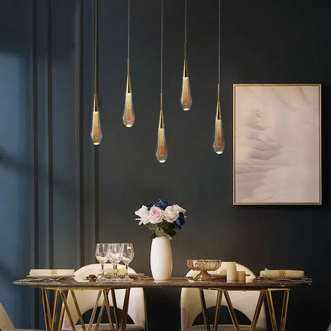 Crystal Teardrop Pendant Light for Bedrooms, Dining Rooms, and Lounges