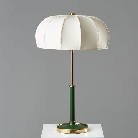 Table Lamp with Fabric Shade and Metal Base