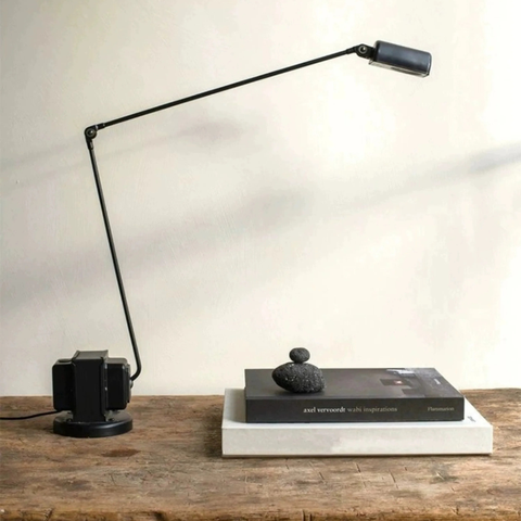 Desk Lamp with Articulated Metal Arm and Adjustable LED Light