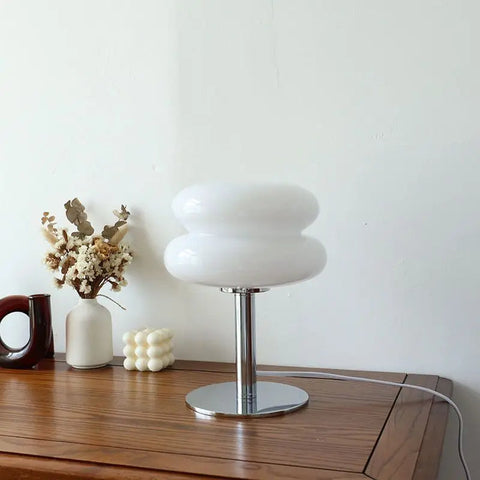 Cordless Bauhaus Style LED Table Lamp with Touch Dimming for Modern Interiors