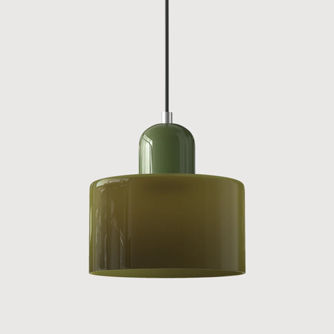 Retro Glass Pendant Light with Adjustable Cord for Ambient Lighting