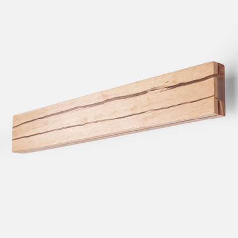 Wood LED Wall Sconce with Linear Light Detail