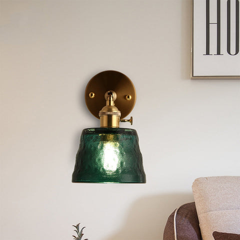 Adjustable Wall Sconce with Glass Shade