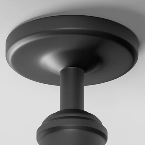 Ceiling Light with Semi-Flush Metal Dome for Outdoor Porches