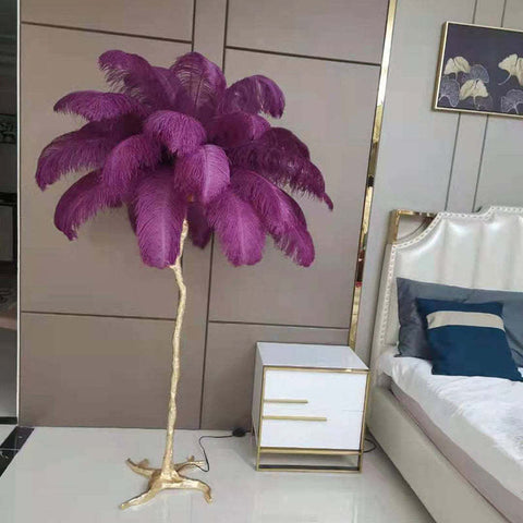 Feather Floor and Table Lamp for Bedrooms and Decorative Living Spaces